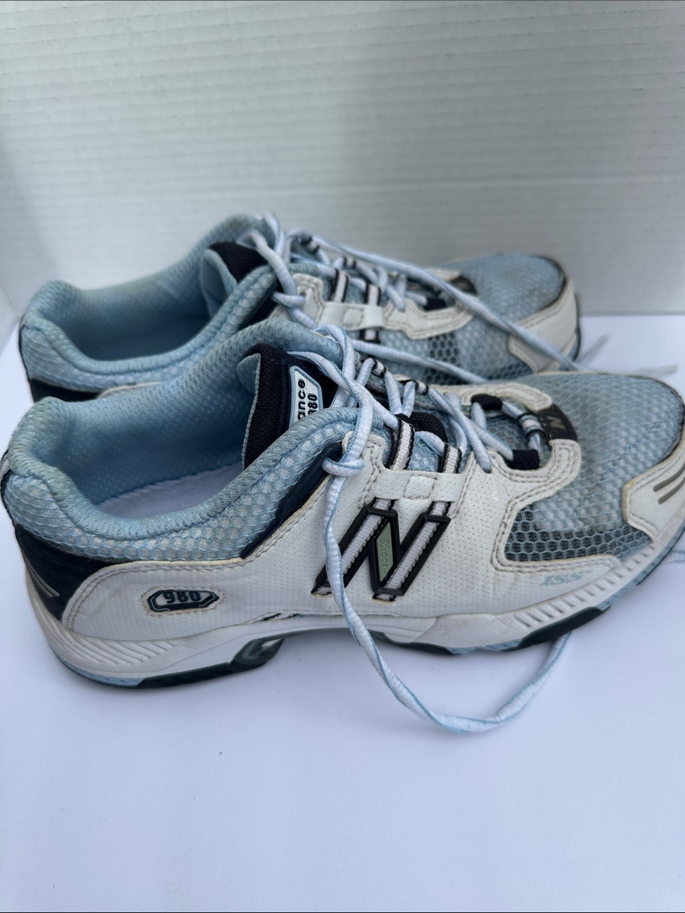 New Balance Kids Sneakers in Light Blue and White